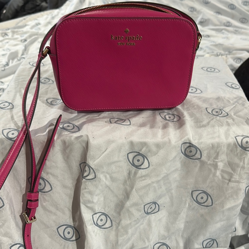 Kate Spade Pink Crossbody Bag with Textured Finish